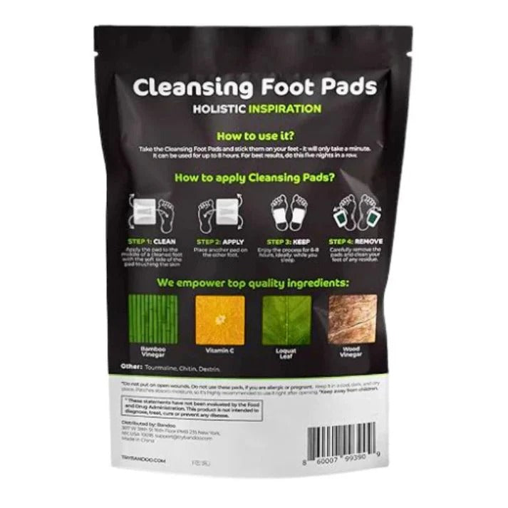 Applying foot patch before bed