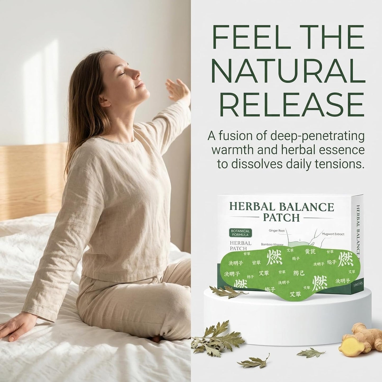 Herbal Balance Patch for Waist & Body, Japanese Inspired Balance Patches