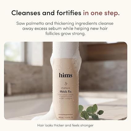 Thick Fix Shampoo Thickening, Strengthening, Saw Palmetto & Niacinamide Formula